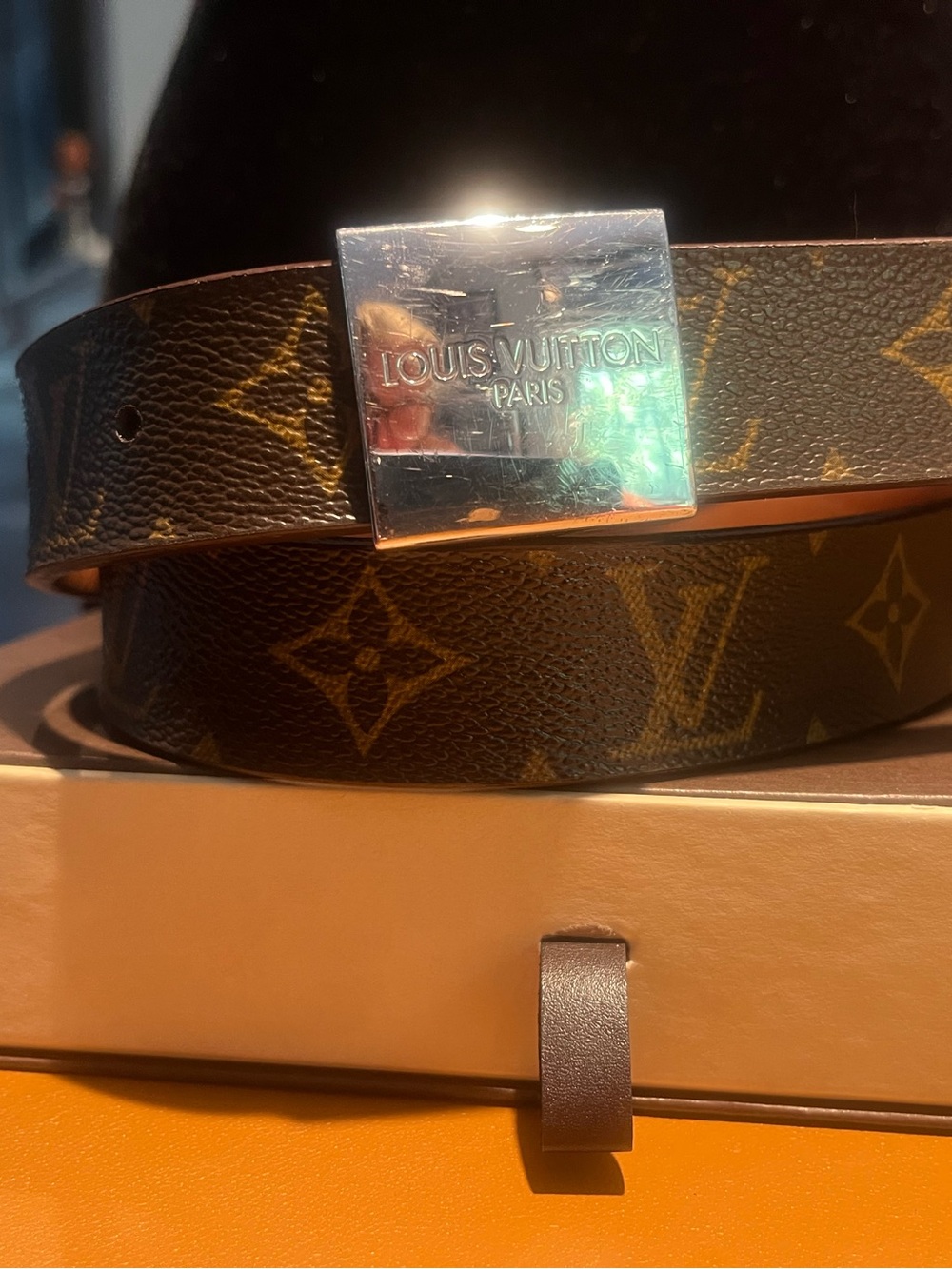 Louis Vuitton Circa 2002 Monogram Ceniture belt size 90